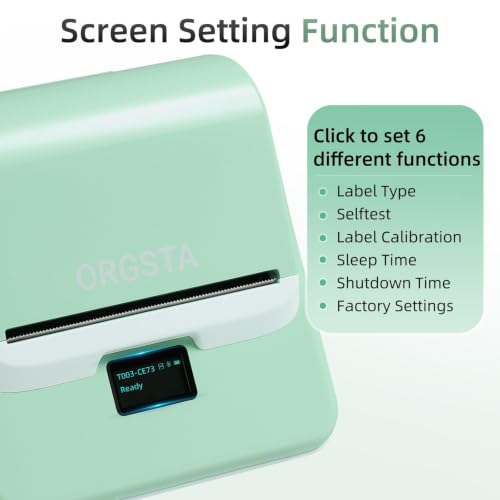 ORGSTA Label Maker Machine with Tape, 3 Inch Bluetooth Label Printer T003 - color: Green
