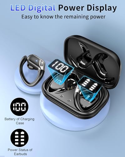 Wireless Earbuds, 2026 Bluetooth 5.4 Headphones, ENC Noise Canceling Mic - color: DarkSlateGrey