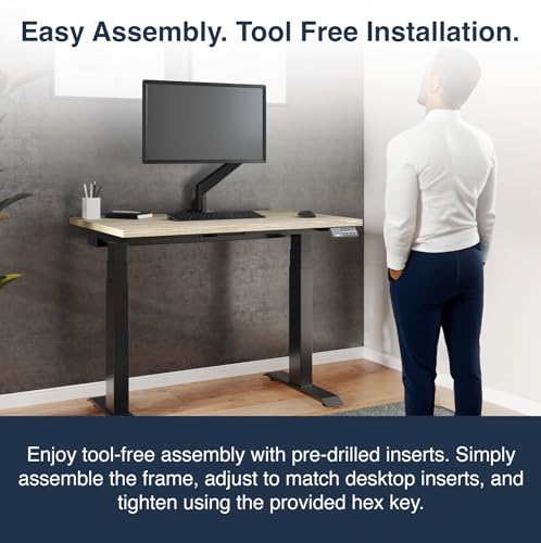 Desky Dual Mini Sit Stand Desk Black 32x20in with Grommets Matte Black - color: Black / Matte Black, size: 32 x 20 inches with Grommets