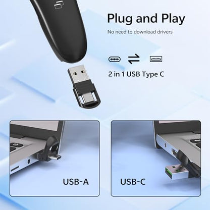 Wireless PowerPoint Presentation Clicker with Protective Storage Case - style: Red Laser