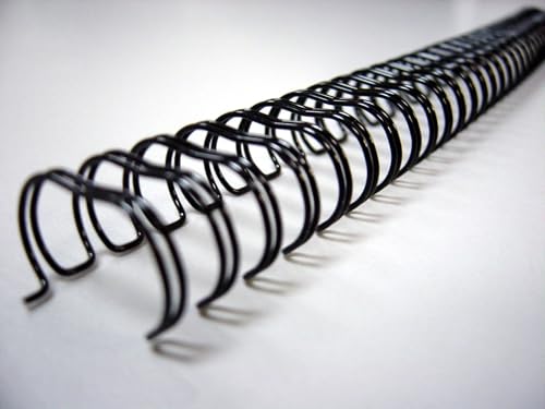 Premium Double Loop Binding Wires, 2:1 Pitch, 21-Loop, 11 Inch Length, for Letter Size Sheets (Black, 1 1/4" - 50PK) - color: Black, size: 1 1/4" - 50PK