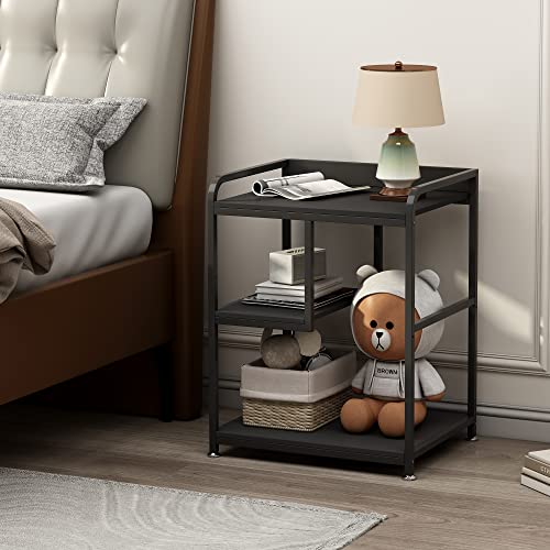 Fannova Printer Stand with Storage Shelf for PC Computer Tower CPU Shredder - color: Black