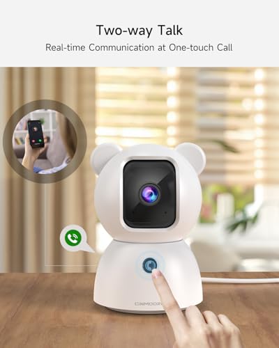 4MP Camera for Home Security, Free 32GB SD Card, Non-Subscription AI Human/Pet/Crying Detection, 2.5K Dog Cat Pet Camera with Phone APP, 360° Coverage, 2-Way Talk, IR Night Vision, 2.4G WiFi - style: 2.5K Camera with 32GB Card