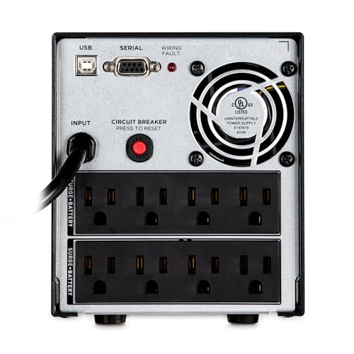 CyberPower OR1500PFCLCD PFC Sinewave UPS System, 1500VA/1050W, 8 Outlets, AVR, Mini-Tower - size: 1500VA