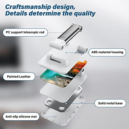 Maple Tree Foldable Phone Stand for Desk, Adjustable Angle View Holder for iPhone, Samsung & Other Smartphones - color: Maple Tree