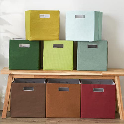 DII Collapsible Polyester Storage Cube, Solid, Lightweight and Durable, Small Square, 11x11x11, Barn Red - color: Barn Red, size: Small Square, 11x11x11"