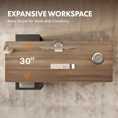 FLEXISPOT 71" Executive Standing Desk with Drawers & CPU Cabinet - color: Black Walnut, size: 71"x30"