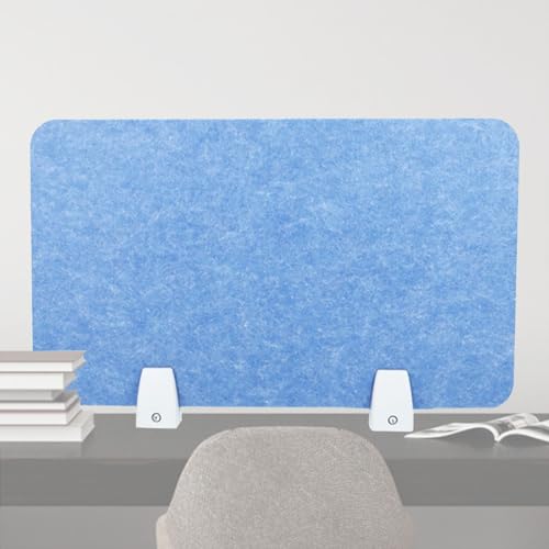 Desk Divider Privacy Panel Desk Privacy Panel Tall 11inch, Office Desktop Absorbing Cubicle Screen/Foam Felt Partitions Shields with 2 Clamps for Classroom Home Library Learning, N,Sky Blue-Width 60c - color: Light Coffee, size: Width 60cm/23.6inch