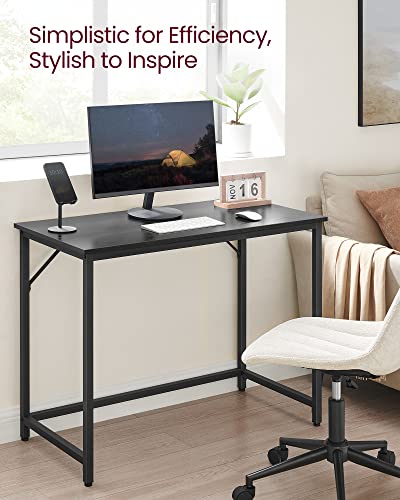 VASAGLE Computer Desk, Gaming Desk, Home Office Desk, for Small Spaces, 19.7 x 39.4 x 29.5 Inches, Industrial Style, Metal Frame, Black ULWD041B56 | Gaming Desk, Home Office Desk, Modern Basic Style, Steel Frame, Ebony Black, BARNET Collection ULWD041B56