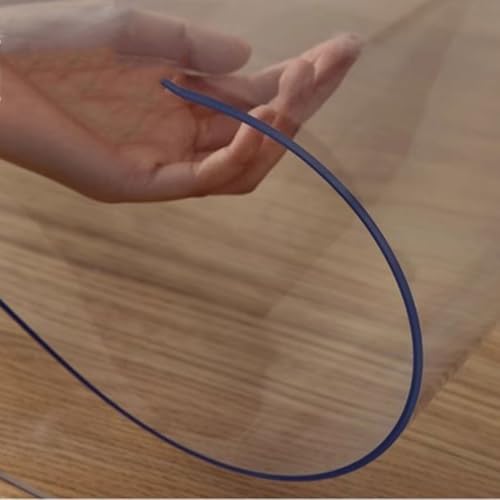 Clear Plastic Desk Pad Mat 19.7x39.4in, Clear Table Cover Protector Rectangle, Waterproof PVC Tablecloth, Transparent Waterproof Desk Pad Mat 0.7mm 1mm 1.5mm 2.5mm Thick - color: 0.7mm, size: 19.7x39.4in