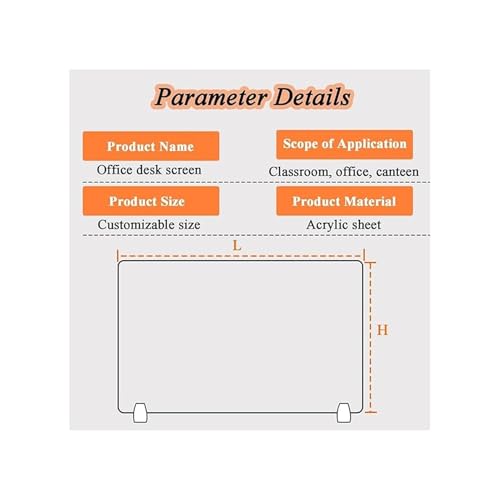 Portable Office Divider Frosted Acrylic Partition for Workstations 60 x 30 cm Desk Privacy Screen Freestanding Work Area Separator Ideal Cubicles and Home - size: 60x30cm/23.6x11.8in