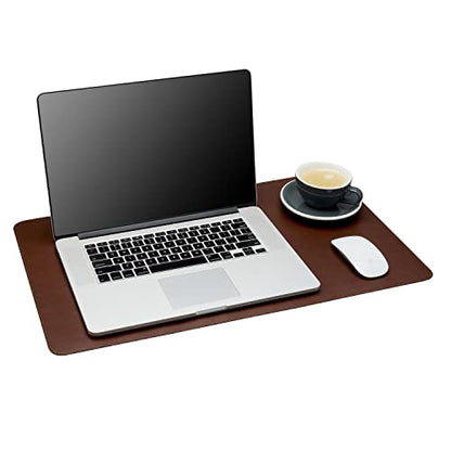 Gallaway Leather Desk Mat - Office Writing Desk Pad, Medium 24" x 14" Dark Brown, Gift Ready Elegant Computer Desk Cover Protector - color: Dark Brown, size: Medium