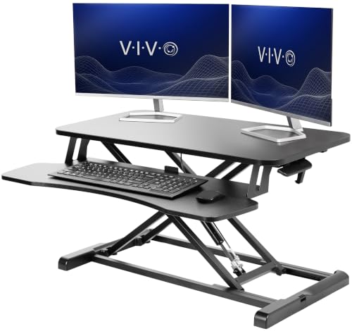 VIVO Black 32 in Standing Desk Converter, DESK-V000K - color: Black, size: 32"
