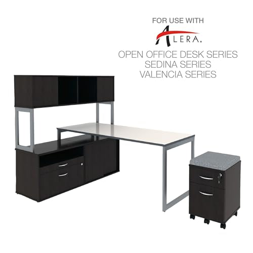 Alera Alera Open Office Desk Series Low File Cabinet Credenza, 2-Drawer: Pencil/File,Legal/Letter,1 Shelf,Espresso,29.5x19.13x22.88