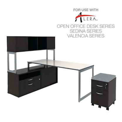 Alera Alera Open Office Desk Series Low File Cabinet Credenza, 2-Drawer: Pencil/File,Legal/Letter,1 Shelf,Espresso,29.5x19.13x22.88