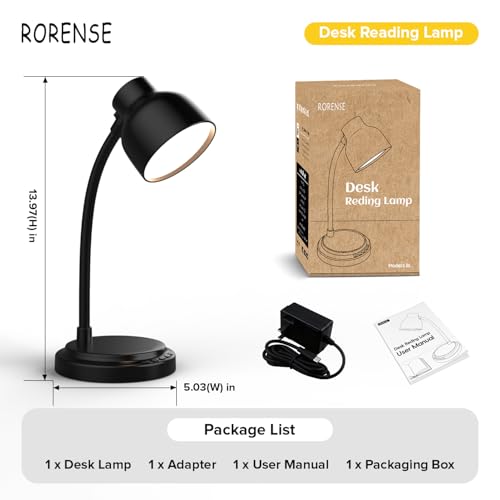 LED Desk Lamp with 96 LEDs,High lumens Table lamp - color: Black