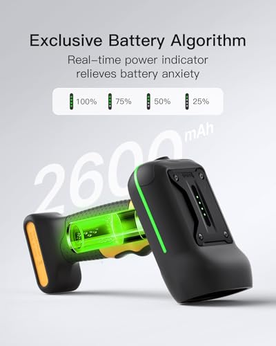 Inateck Industrial Barcode Scanner Bluetooth, 1D Scanner Wireless with IP67 Waterproof and Dustproof, Handscanner with App & SDK，BCST-61 - style: 1D IP67