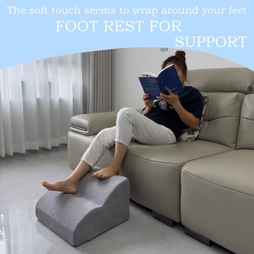 Foot Rest for Under Desk at Work.Multifunctional 3-Tier Foot Stool - color: Light Grey