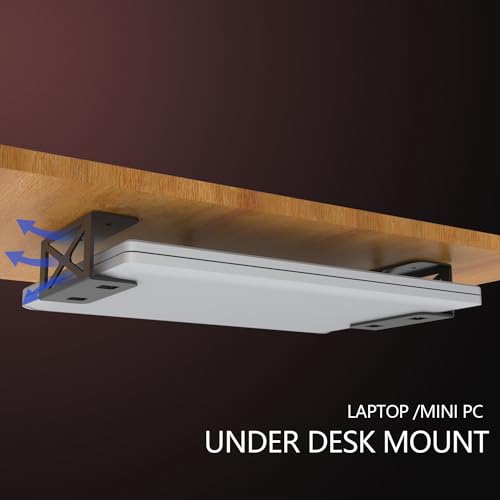Under Desk Laptop/Mini PC Storage Mount,CPU Holder,Compatible with Dell OptiPlex,Mac Book,Mac mini and More. - size: 8.32 cubic inches