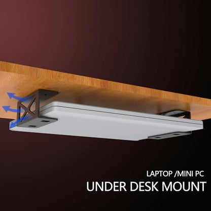 Under Desk Laptop/Mini PC Storage Mount,CPU Holder,Compatible with Dell OptiPlex,Mac Book,Mac mini and More. - size: 8.32 cubic inches