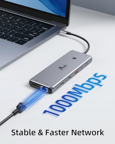 Docking Station Dual Monitor 4K HDMI 13-in-1 USB C Hub for Laptop MacBook - color: 13-in-1 Docking Station (USB C)