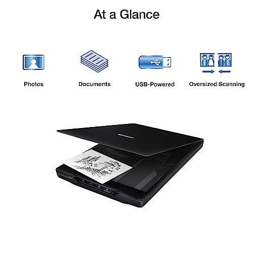 Epson Perfection V39 II Flatbed Photo Scanner 4800 dpi Optical Resolution | 4800 dpi Optical Resolution Image Scanning High-Rise Removable Lid Scan to Cloud and USB Power Black - style: Perfection V39 II