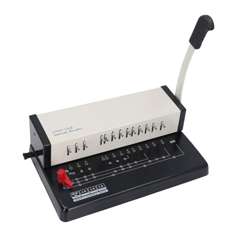 Book Binding Machine Manual Comb Binder with 13 Round Holes Multifunctional Wire Binder for A4 A5 A6 Paper Home Office Use Hardware Plastic
