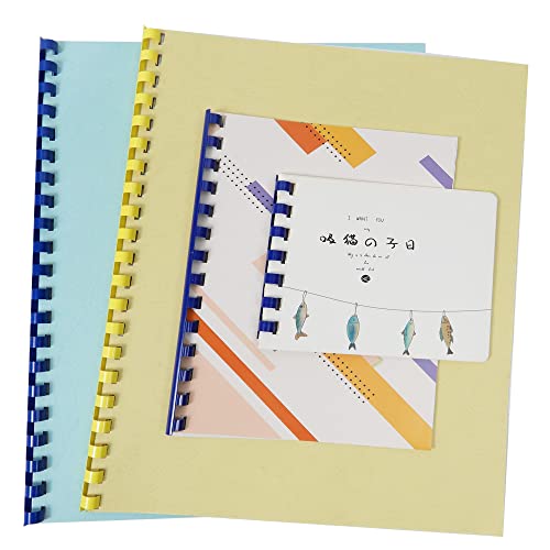 Rayson CR-12-100-M Plastic Binding Combs 1/2in. 21-Ring, 90-Sheet Capacity, Colorful Comb Binding Spines, Max. Binding A4 Size Paper (8.3"×11.7"), Box of 100 - size: 1/2", style: A4 - Available in 7 Vibrant Colors