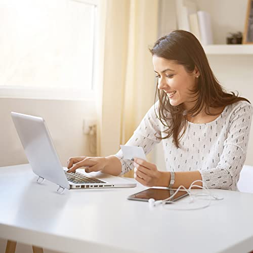 Abeillo 2PCS Portable Keyboard Riser, Self-Adhesive Mini Laptop Stand Invisible Computer Keyboard Stand for Desk, Laptop Feet Compatible with Pro/Air, Lenovo, Surface (Silver) - color: Silver