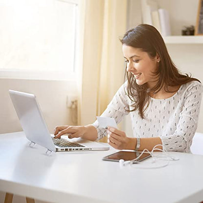 Abeillo 2PCS Portable Keyboard Riser, Self-Adhesive Mini Laptop Stand Invisible Computer Keyboard Stand for Desk, Laptop Feet Compatible with Pro/Air, Lenovo, Surface (Silver) - color: Silver