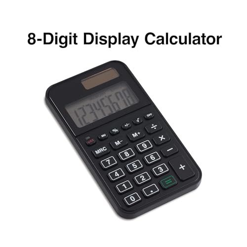 Staples 8-Digit Battery & Solar Pocket Calculator, Basic, Black - size: 1 Pack, style: 8-Digit