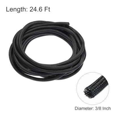 MECCANIXITY Cord Sleeve Cable Organizer 24.6 Ft - 3/8 Inch Wire Cover Protector for USB Cable TV Video Under Desk Wire Management - size: 3/8 Inch x 25 Ft