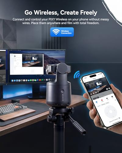 EMEET PIXY Wireless 4K Dual-Lens AI Tracking PTZ Streaming Camera Tripod Stand, 55.5in Tall Adjustable Floor Mount