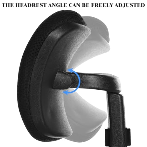 Tofficu Adjustable Computer Chair Head Cushion Office Chair Headrest Attachment Breathable Mesh Neck Protection Headrest Detachable Retrofit for Office Desk Chairs 11.02X8.66X3.93 in - size: Black-Clip inner diameter 2.6 cm