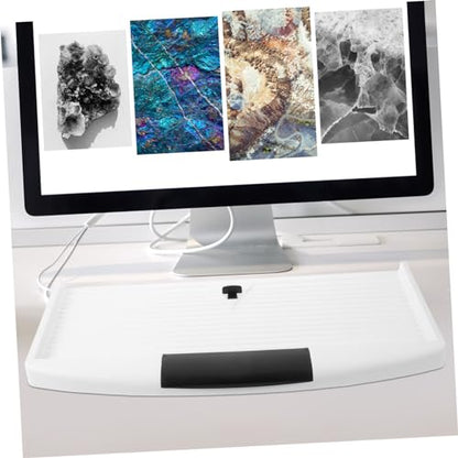 Uonlytech Under Desk Keyboard Tray Ergonomic Slide Out Keyboard Holder with Sturdy Clamp Mount Space Saving Design for Home and Office Use Reduces Hand Fatigue