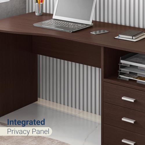 Techni Mobili 51 Inch Classic Computer Desk w/Drawers & Storage, Wenge - color: Wenge