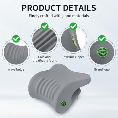 Ergonomic Office Chair Headrest, Adjustable Neck Support Pillow with Removable Washable Cover, Universal Head Rest Attachment for Office Chairs, Wheelchairs, Desk Chair Napping (Gray) - color: Gray