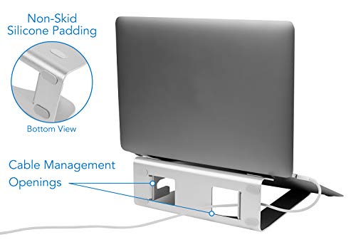 Mount-It! Vertical Laptop Holder for Desk, 2-in-1 Aluminum Laptop Stand