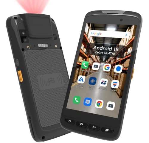 Android 15 Barcode Scanner T50C, Zebra SE4710 Rugged Handheld PDA, 5" Touchscreen Industrial Mobile Computer, IP65 Data Terminal w/4G LTE WiFi GPS, Inventory Scanner for Warehouse Logistics WMS