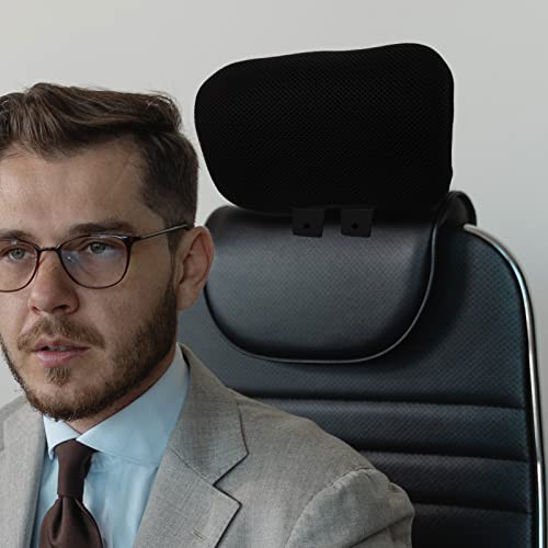 Tofficu Office Chair Headrest Attachment Adjustable Height Mesh Neck Support Pillow Ergonomic Backrest Enhancer for Comfortable Home and Work Seating - size: Black-Clip inner diameter 2.2 cm