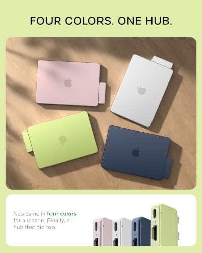 Satechi 6-in-2 USB-C Snap Hub, 4K/60Hz HDMI, for MacBook Neo, Citrus - color: Citrus