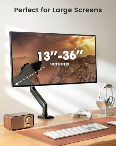 ErGear Single Monitor Arm for 13-36 Inch Screens, 22 lbs Capacity (Pack of 2) - size: 13"-36" (Pack of 2), style: Single Arm