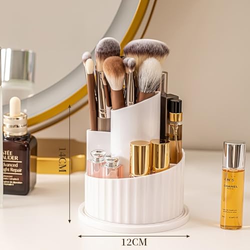 Makeup Brush Holder Organizer with Lid Makeup Brushes Organizer for Vanity Desktop Bathroom Countertop Cosmetic Display Cases