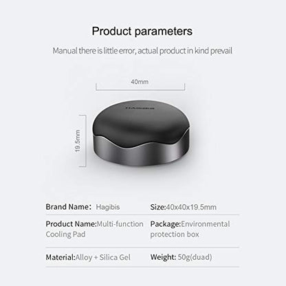 Laptop Cooling Pad, Hagibis Ergonomic Laptop Stand Small Invisible Cooler Ball Portable Magnetic Foot Heat for MacBook Pro Computer - color: Grey