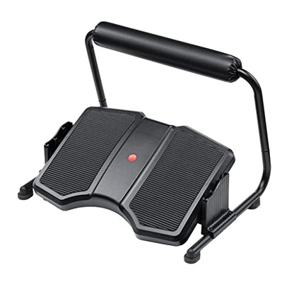 Adjustable Rocking Foot Rest for Under Desk at Work, Ergonomic Office Footrest Foam Leg Rest Elevated Under Table, Standing Desk Foot Rocker Stand Support (Black)