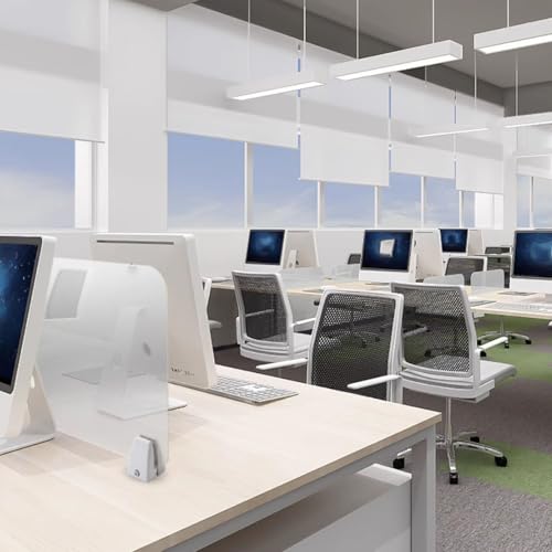 Desk Privacy Divider, Acrylic Acoustic Desktop Partition, Free Standing Frosted Screen with Clamps for Reducing Noise, Visual Distractions(40X40CM/15.7X15.7IN) - size: 40X40CM/15.7X15.7IN