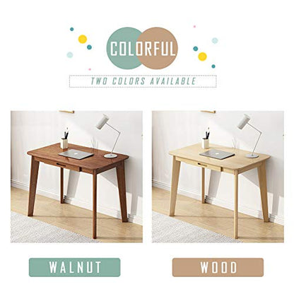 IOTXY Solid Wood Writing Desk - Home Office Laptop Computer Table, Oak - color: Oak, size: 80CM