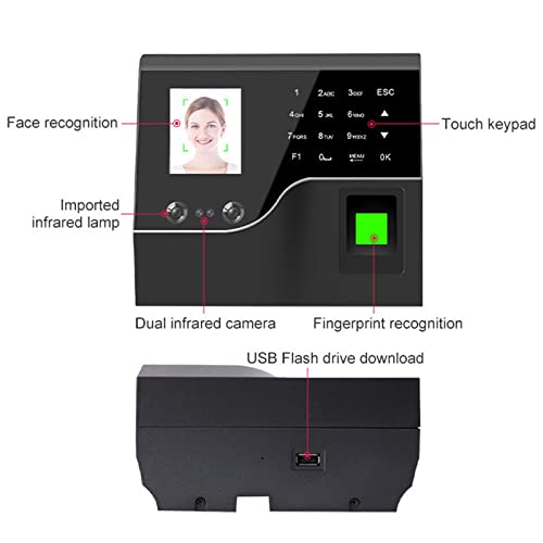 Time Clocks for Small Business,Clock in and Out Machine for Employees,Work Attendance Machine with Face Recognition,Fingerprint Scan,ID Card,for Employee Small Business