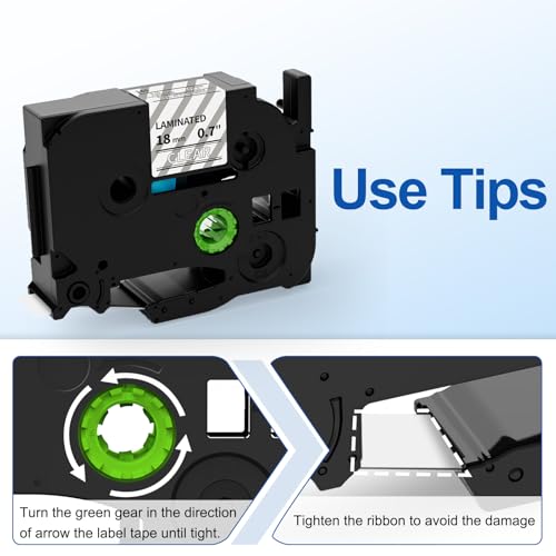 Labelife 18mm Label Tape White on Clear 3/4" Replace for Brother P Touch | TZe-145 TZe TZ Tape 18mm 0.7 Laminated Clear TZe145 TZ145 Compatible with Ptouch PTD600 PTD400AD PT1880 Label Maker, 4-Pack - color: White on Clear, size: 18mm 0.7 inch