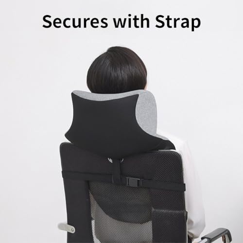 Office Chair Headrest, Adjustable Neck Support Pillow with Removable Washable Cover - Head Rest Attachment for Office Chairs and Wheelchairs, Neck Pillow for Desk Chair Napping (Blue) - color: Blue